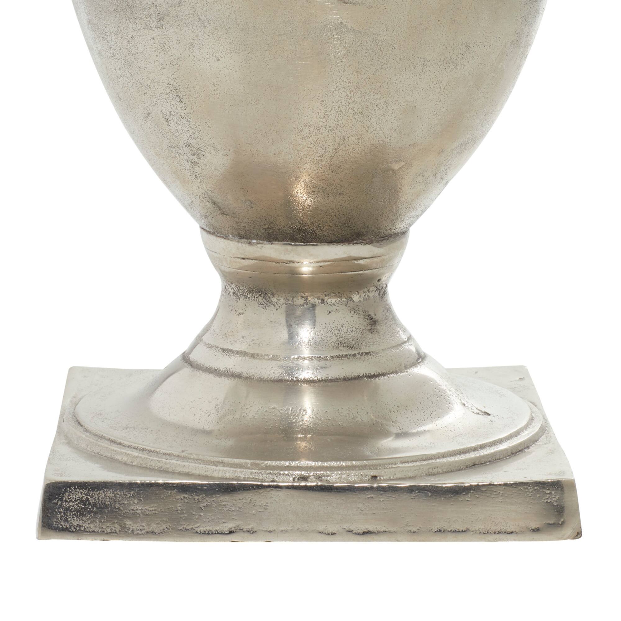 18" Silver Contemporary Metal Wine Cooler